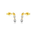 925 Sterling Silber Ohrstecker mit Zirkonia – Rund & Tropfenform, Elegant – Vergoldet oder Platinbeschichtet