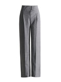 Elegante Damen Stoffhose – High Waist & Weites Bein