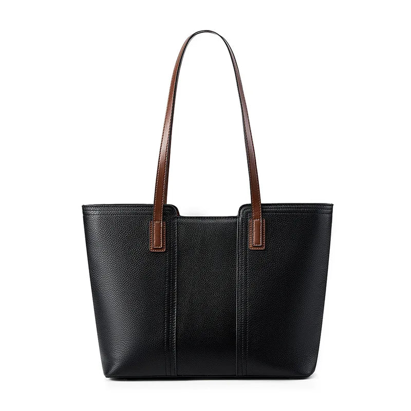 Damen Schultertasche aus Echtleder – Große Business Tote für Laptop – Elegant & Geräumig