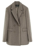 Eleganter Damenblazer aus Wollmix – Gefüttert für Herbst & Winter
