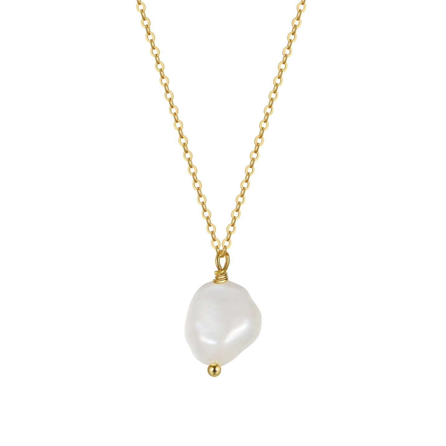 Elegante Damen Perlenkette – 925 Sterling Silber mit Naturperlen, vergoldet oder platinbeschichtet