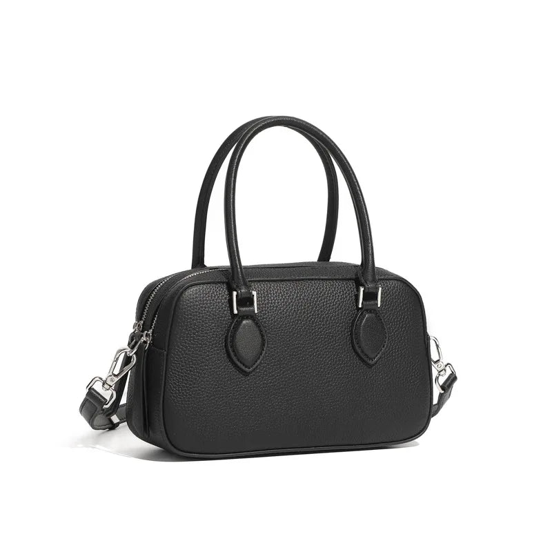 [15 % RABATT]  Damen Mini Schultertasche aus echtem Leder – Elegant, vielseitig & im modernen Boston-Design