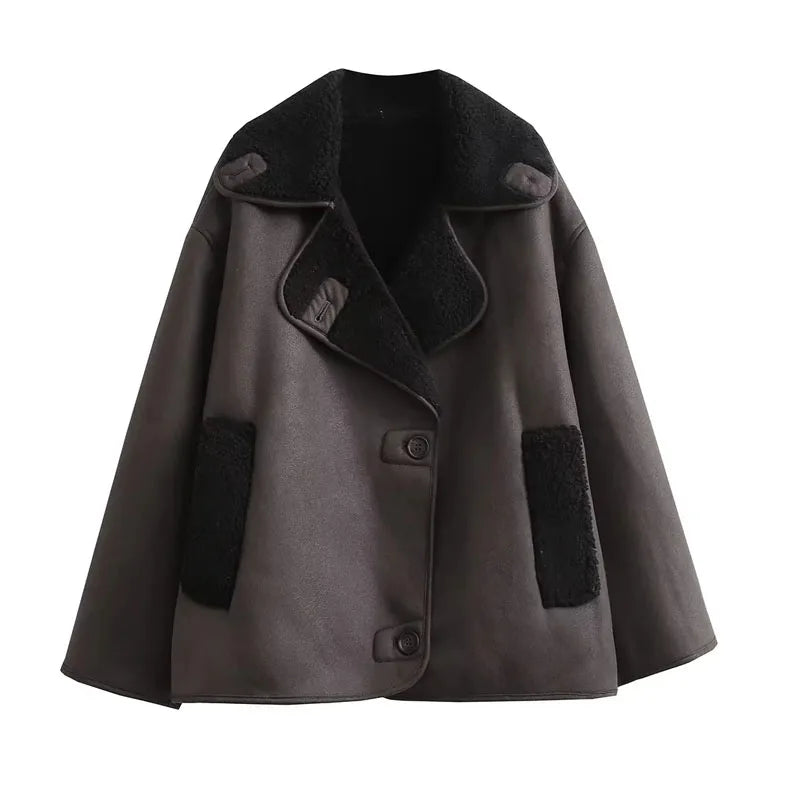 Damen-Winterjacke aus Leder – warm gefüttert und modern