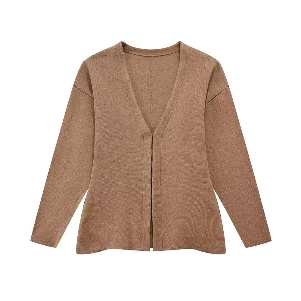 Damen Strick Cardigan – Figurbetont mit V-Ausschnitt
