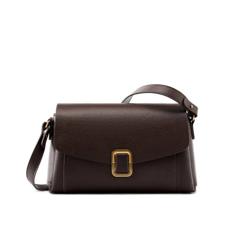 [15 % RABATT]  Damen Schultertasche aus Echtem Leder – Kleine Retro Umhängetasche, Elegant & Vielseitig