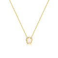 Edle 925 Sterling Silber Halskette, vergoldet oder platinbeschichtet, mit Muschelblumen Anhänger – Zart, minimalistisch & elegant für Damen