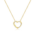 925 Sterling Silber Halskette mit Herz Anhänger – Vergoldet oder platinbeschichtet, eleganter Damen Schmuck mit Zirkonia