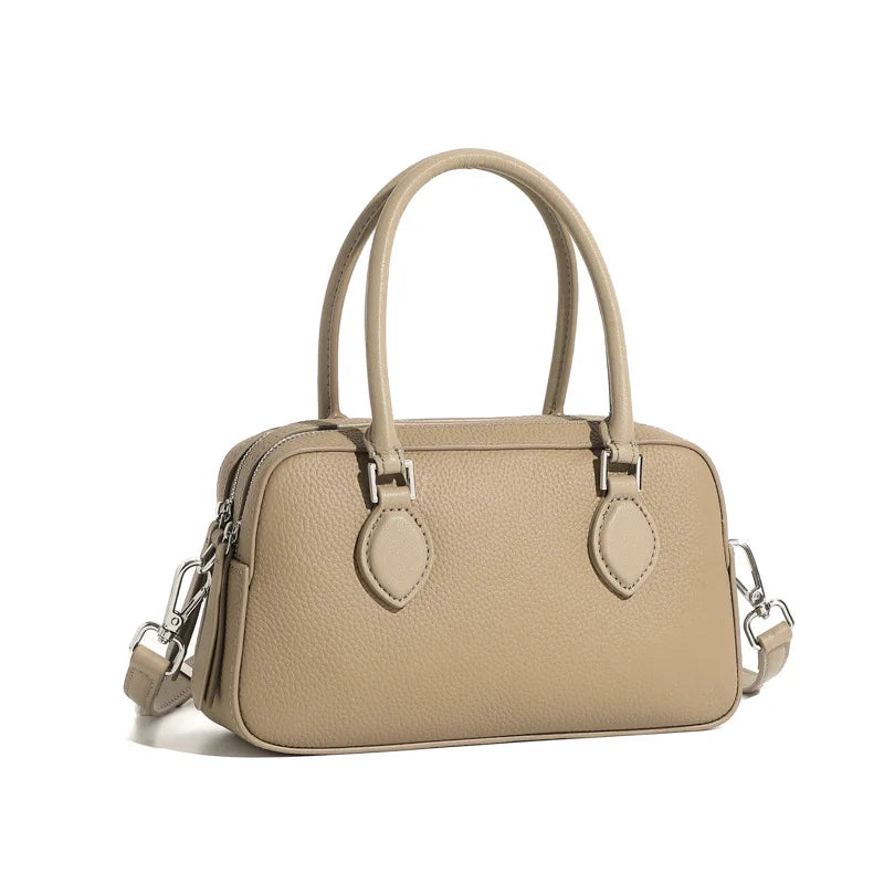 [15 % RABATT]  Damen Mini Schultertasche aus echtem Leder – Elegant, vielseitig & im modernen Boston-Design