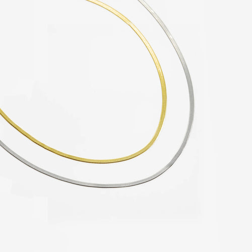 Damen Choker aus 925 Sterling Silber – Vergoldet oder Platinbeschichtet, Elegant und Modern