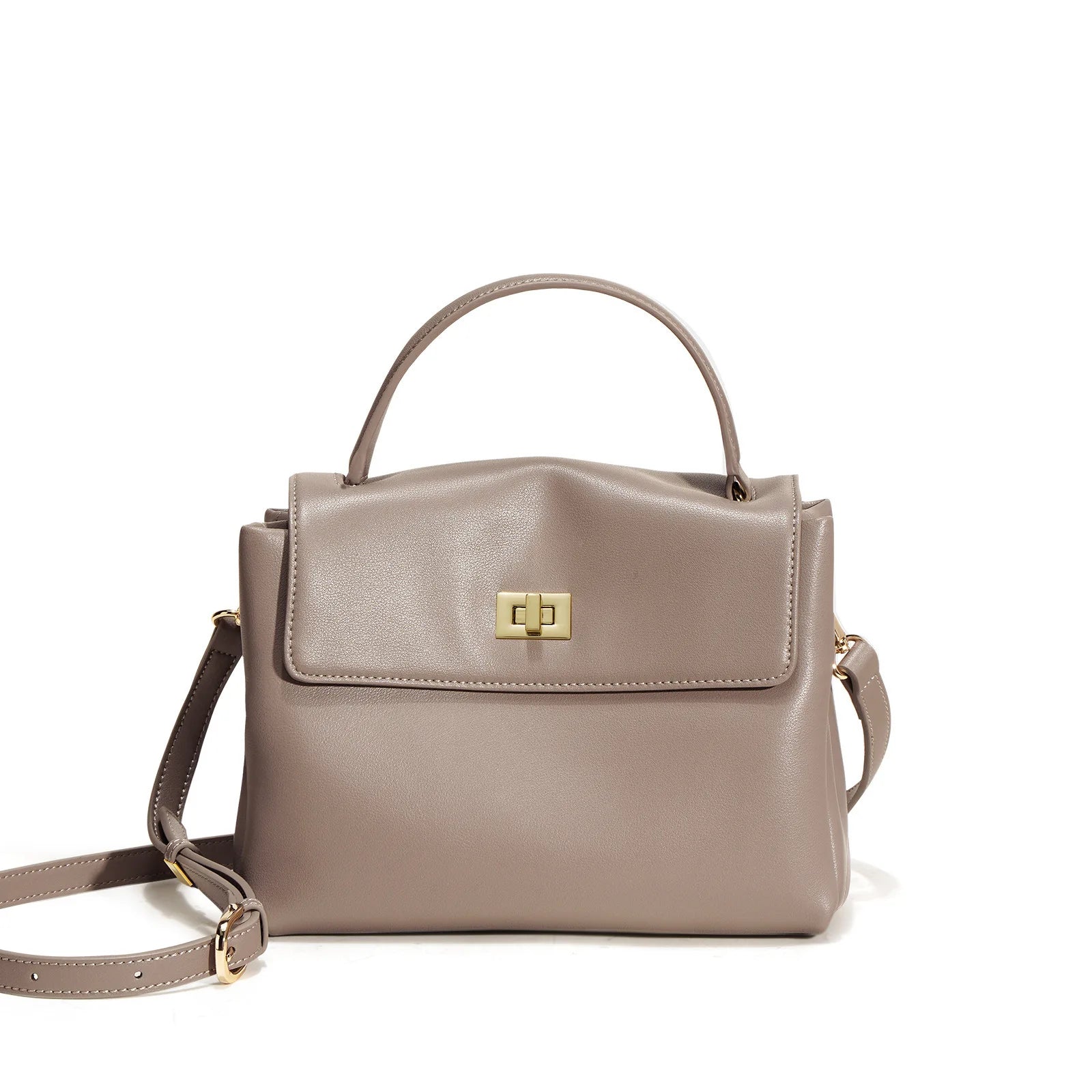 Damen Umhängetasche aus Echtleder – Mittelgroße Vintage Tasche, Elegant & Vielseitig