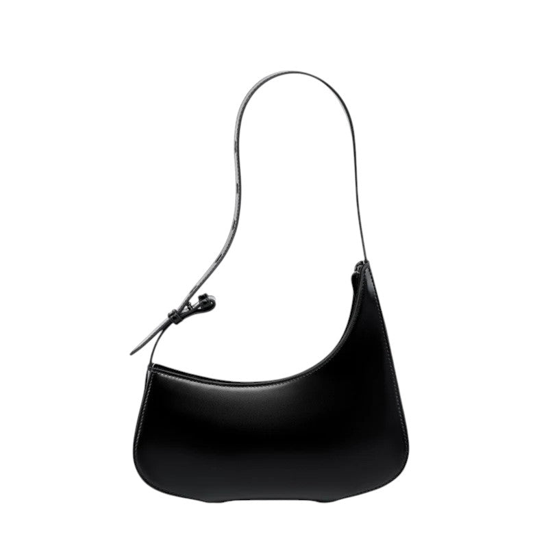 Damen Schultertasche aus echtem Leder – Minimalistisch, elegant & modernes Halbmond-Design