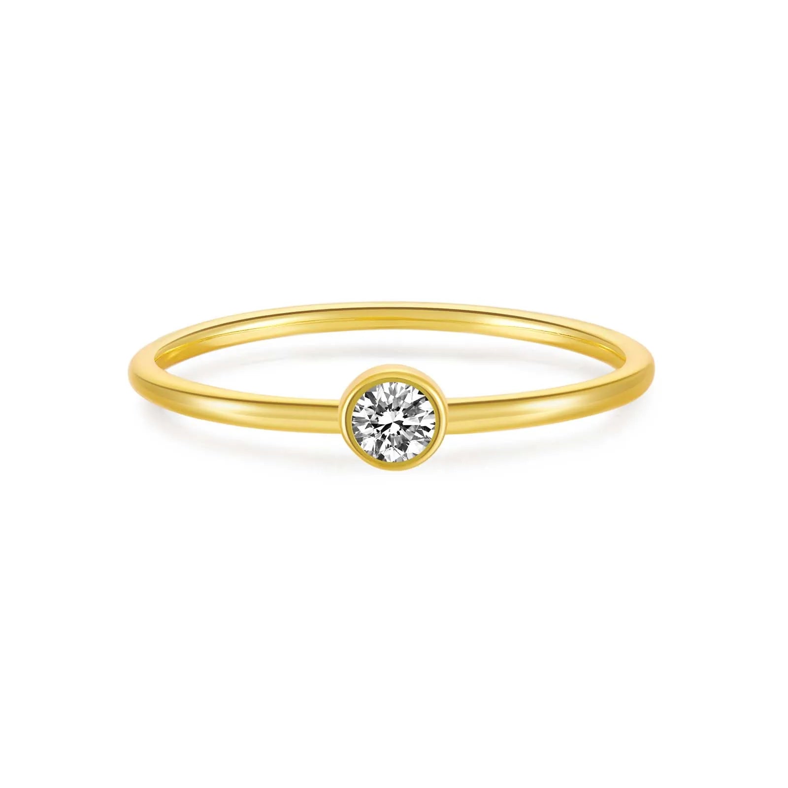 Minimalistischer 925 Silber Ring mit Zirkonia – Vergoldet oder Platinbeschichtet | Elegant & Zeitlos