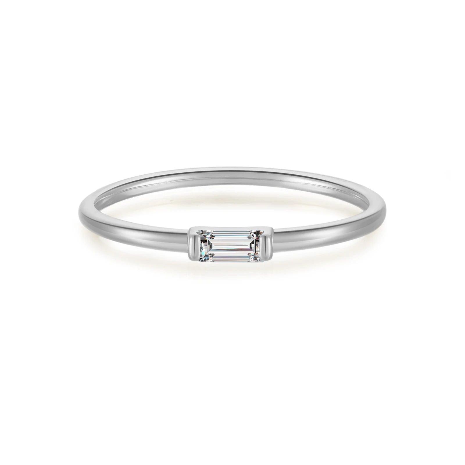 925 Sterling Silber Ring mit Klarer Zirkonia – Vergoldet oder Platinbeschichtet | Klassisch & Elegant