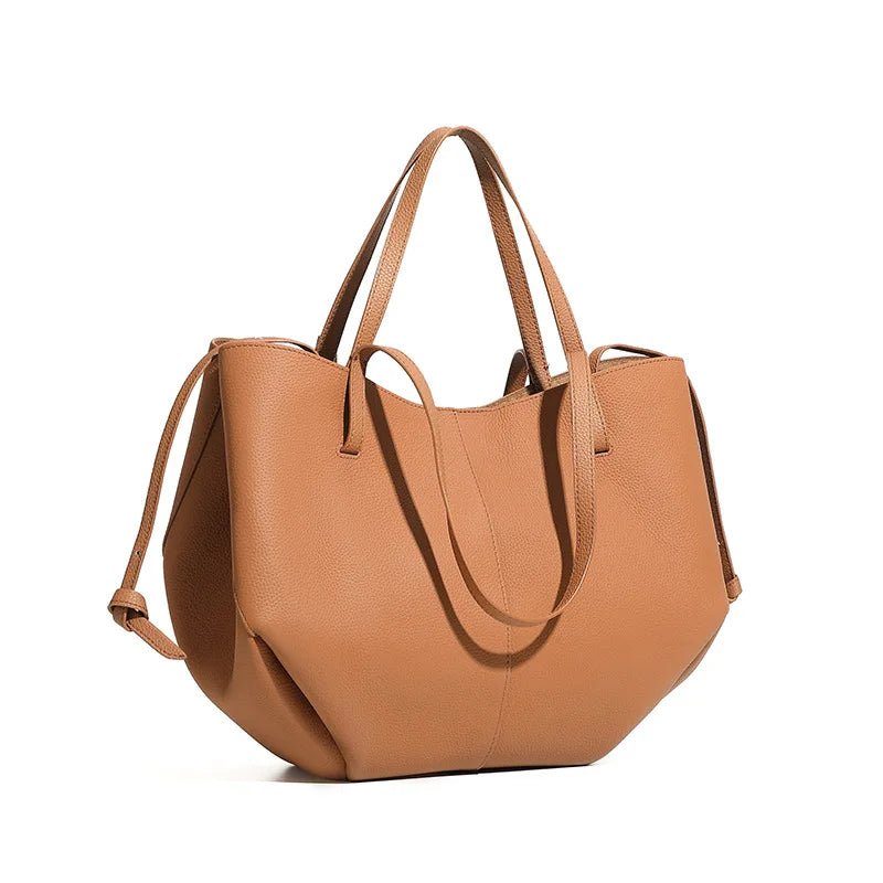 [15 % RABATT]  Damen Tote Tasche aus Echtleder – Groß, Minimalistisch & Vielseitig – Elegante Schultertasche für den Alltag