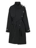 Eleganter Damen Trenchcoat – Langer Mantel mit Stehkragen