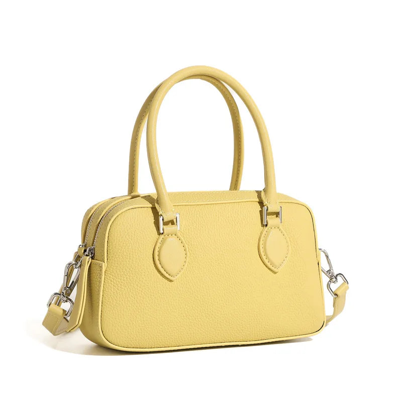 [15 % RABATT]  Damen Mini Schultertasche aus echtem Leder – Elegant, vielseitig & im modernen Boston-Design