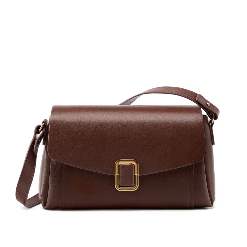 [15 % RABATT]  Damen Schultertasche aus Echtem Leder – Kleine Retro Umhängetasche, Elegant & Vielseitig