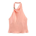 Zweiteiliges Damen-Set – Plissee-Midirock mit rückenfreiem Neckholder-Top