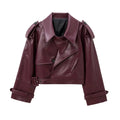 Cropped-Bomberjacke für Damen – stylische Lederjacke