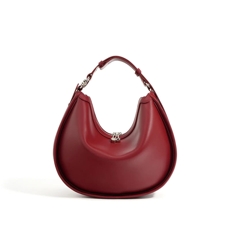 Damen Schultertasche aus Echtleder – Weich, Minimalistisch & Elegant – Moderne Handtasche