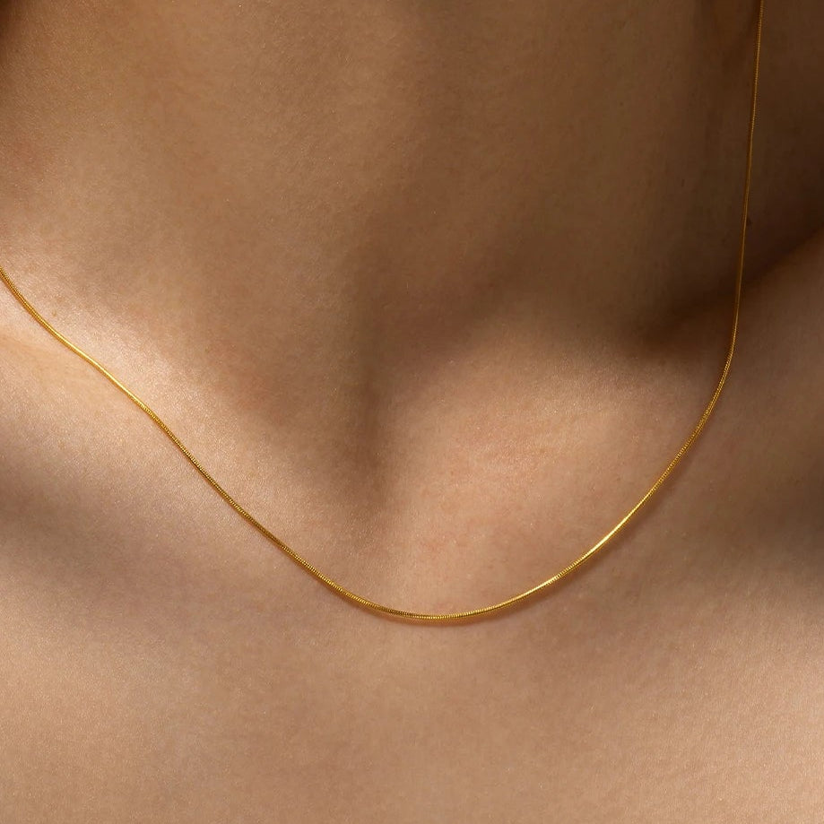 Luxuriöse 925 Sterling Silber Halskette mit Zirkonia – Damen Schlangenkette, 18K vergoldet oder platinbeschichtet