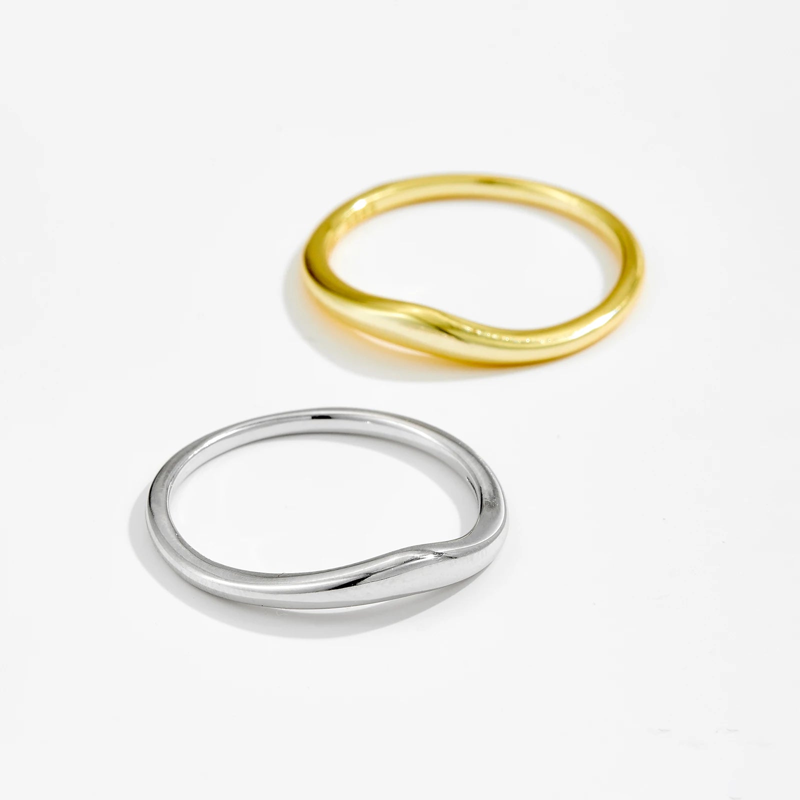 Minimalistischer 925 Sterling Silber Ring – Vergoldet oder Platinbeschichtet | Schlicht & Zeitlos