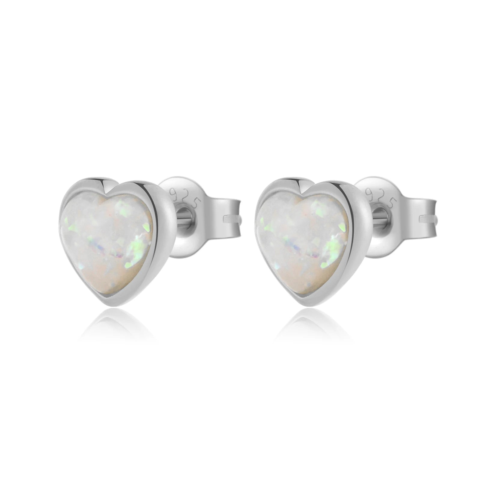 Herz Ohrstecker aus 925 Sterling Silber mit Perle – Funkelnd, Elegant & Minimalistisch – Vergoldet oder Platinbeschichtet