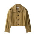 Oversized Damen-Bomberjacke mit Plissee-Details – moderne Langarmjacke für den Alltag
