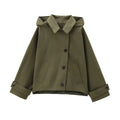 Damen-Trenchcoat mit Kapuze – eleganter Langarm-Windbreaker für Herbst & Winter