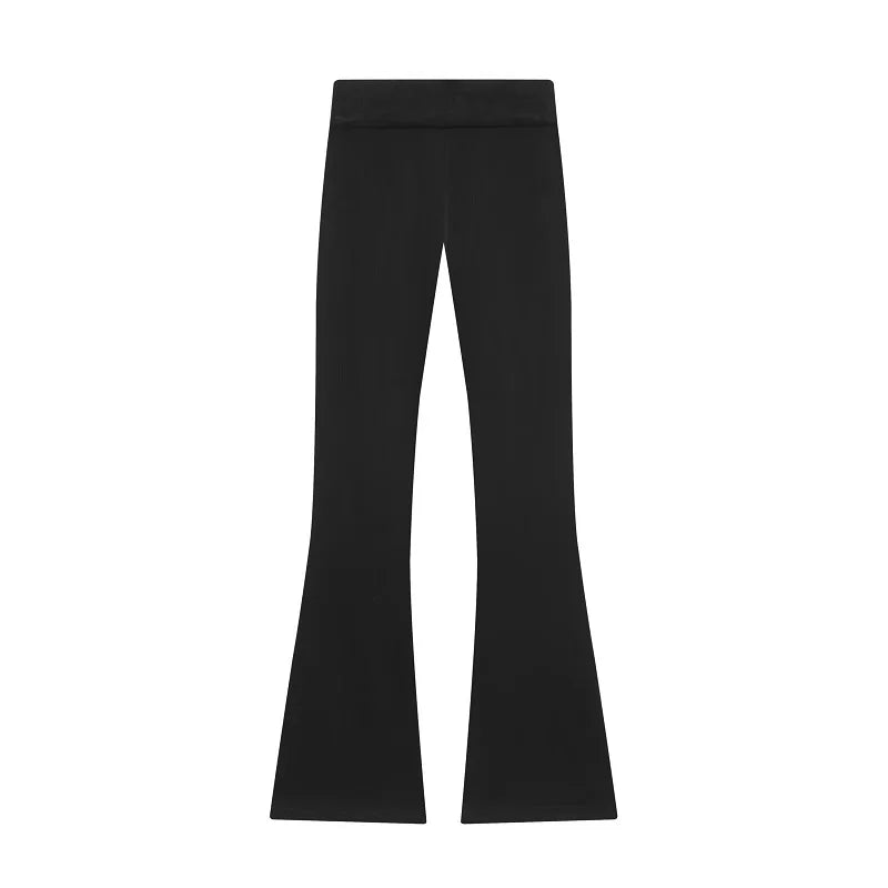 Stylisches Damen Zweiteiler Set – Flare Hose mit High Waist & Cropped Jacke, modern & hochwertig