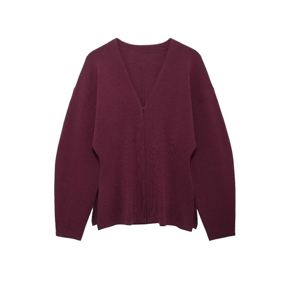 Damen Strick Cardigan – Figurbetont mit V-Ausschnitt