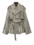 Elegantes Damen Zweiteiler Set – Jacke & Rock mit Print