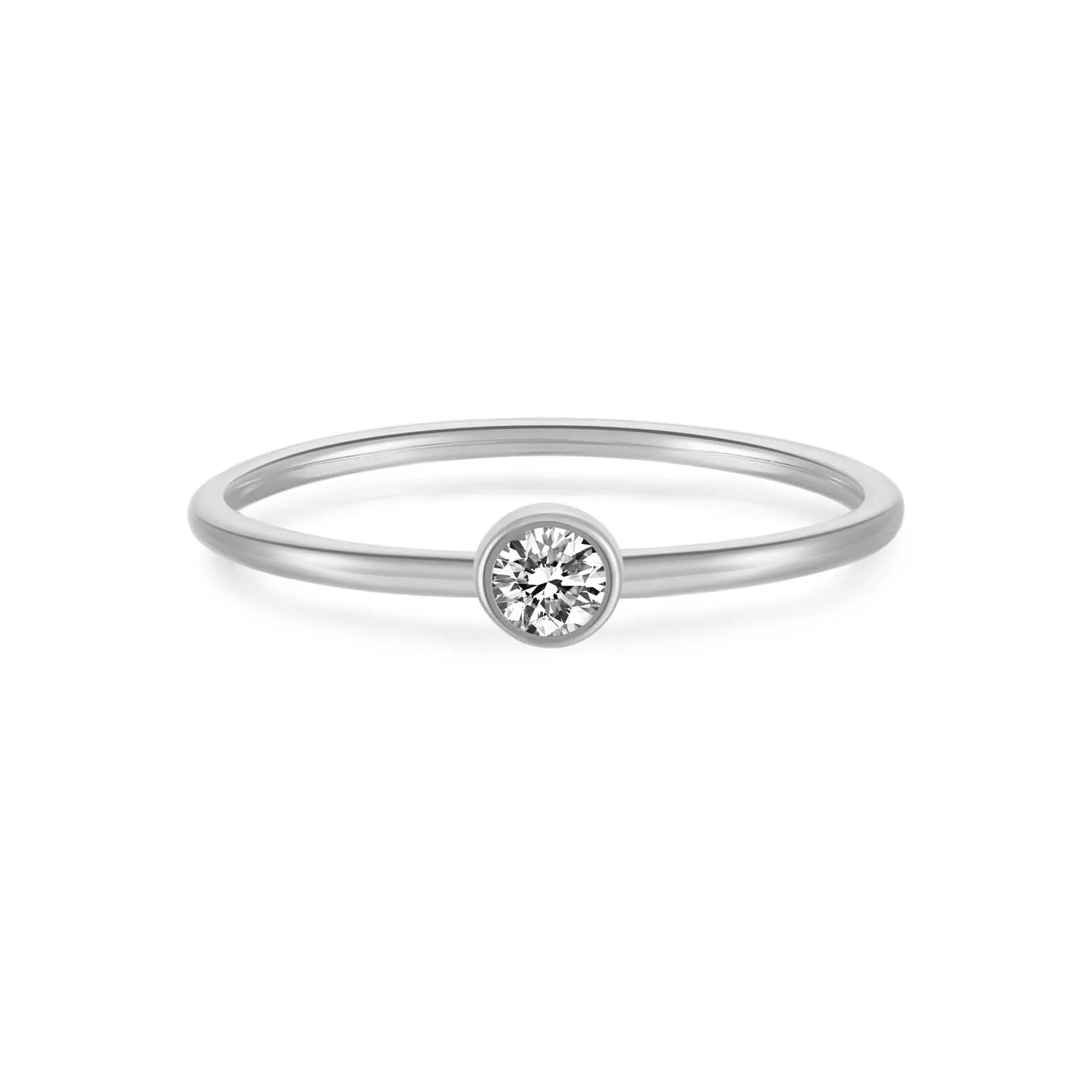 Minimalistischer 925 Silber Ring mit Zirkonia – Vergoldet oder Platinbeschichtet | Elegant & Zeitlos