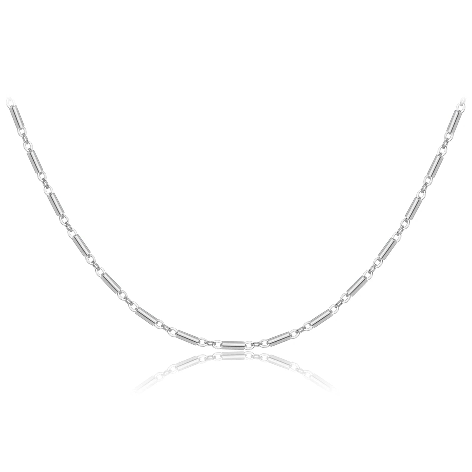 925 Sterling Silber Choker Halskette, vergoldet oder platinbeschichtet – Dünne Bambuskette, elegant & modern