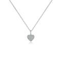 Elegante Damen Halskette aus 925 Silber, vergoldet oder platinbeschichtet – Herzanhänger mit voll besetzten Zirkonia, zeitlos & edel.