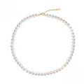 Damen Süßwasserperlen Choker – 925 Sterling Silber Perlenkette