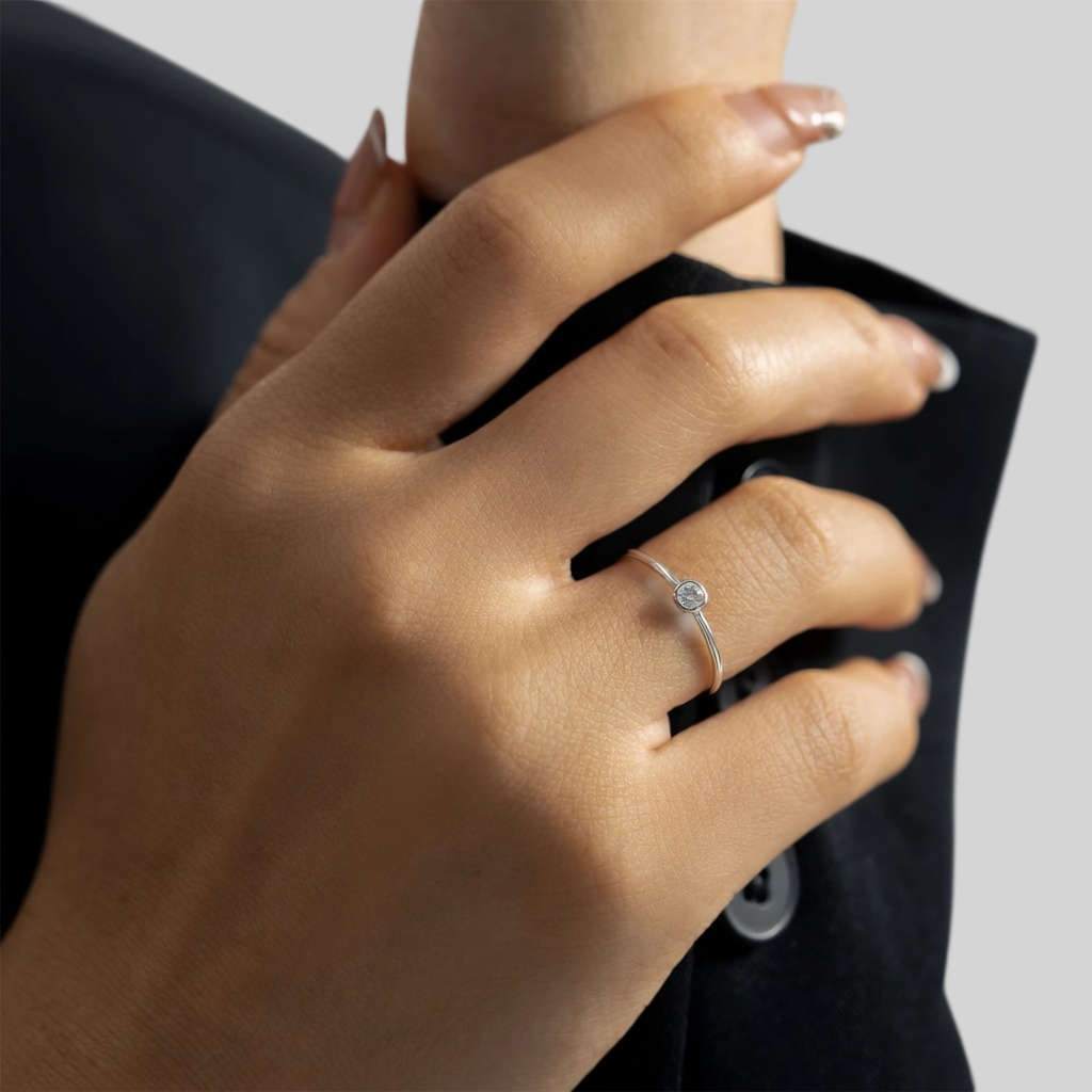 Minimalistischer 925 Silber Ring mit Zirkonia – Vergoldet oder Platinbeschichtet | Elegant & Zeitlos