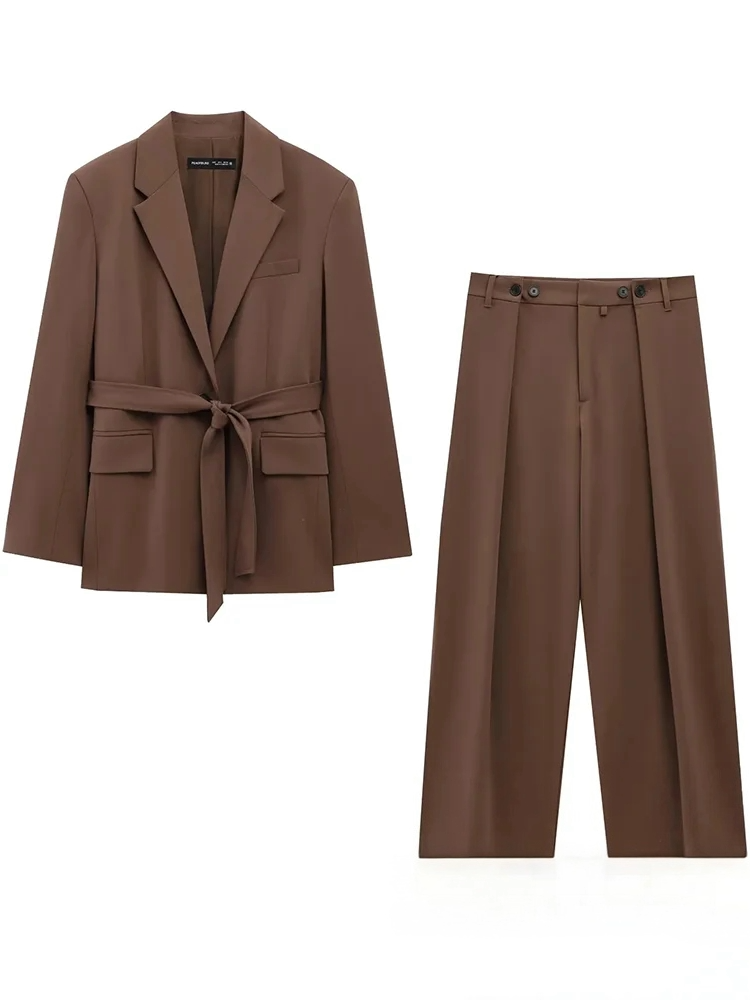 Elegantes Office-Set für Damen – Blazer mit Einzelknopf und passender Hose