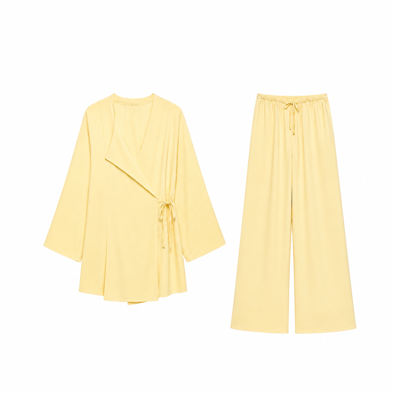 Elegantes Damen-Set im Kimono-Stil mit Bluse und weiter Hose