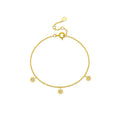 Elegantes Damen Armband aus 925 Sterling Silber – Drei Sonnen Anhänger mit Zirkonia, Vergoldet oder Platinbeschichtet, Zeitloser Schmuck