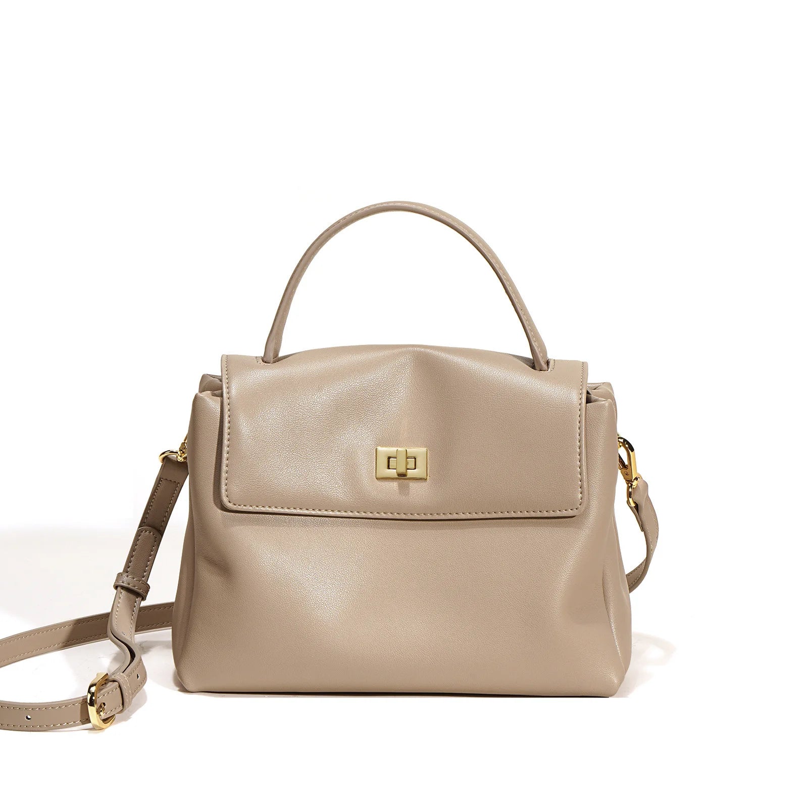 Damen Umhängetasche aus Echtleder – Mittelgroße Vintage Tasche, Elegant & Vielseitig