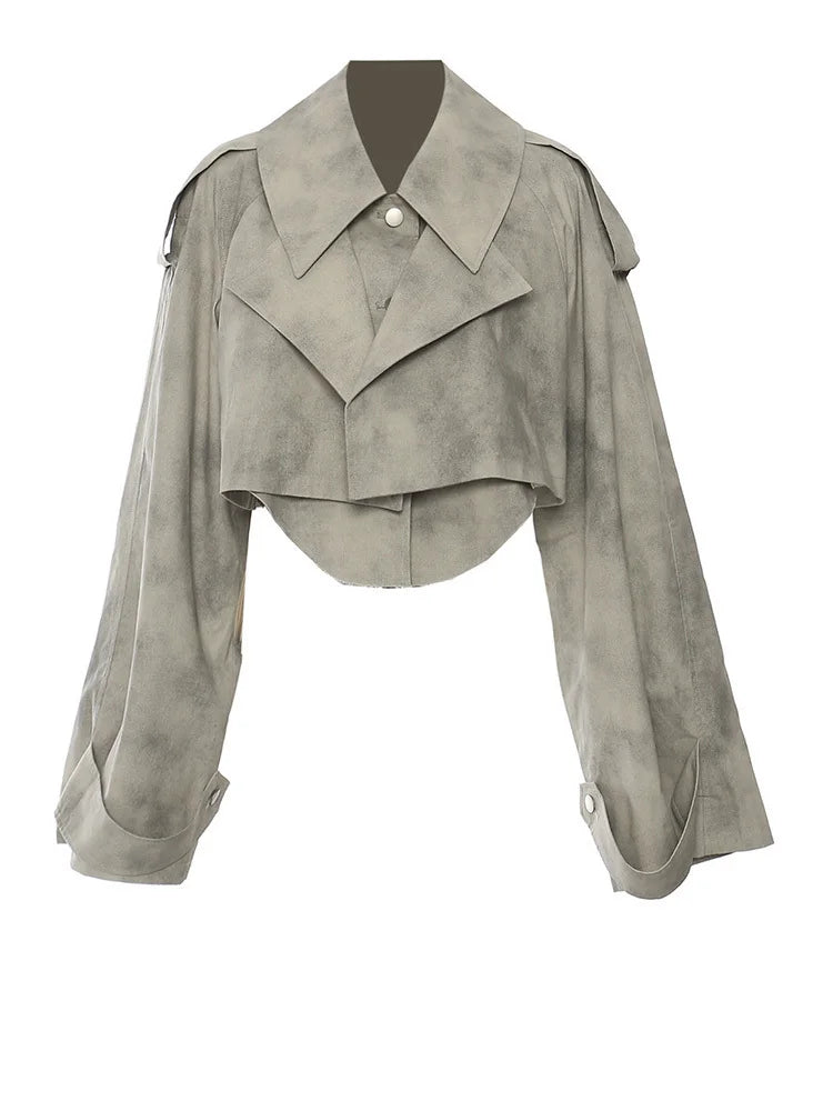 Elegantes Damen Zweiteiler Set – Jacke & Rock mit Print