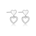 925 Sterling Silber Herz Ohrstecker – Schlicht, Elegant & Minimalistisch – Vergoldet oder Platinbeschichtet