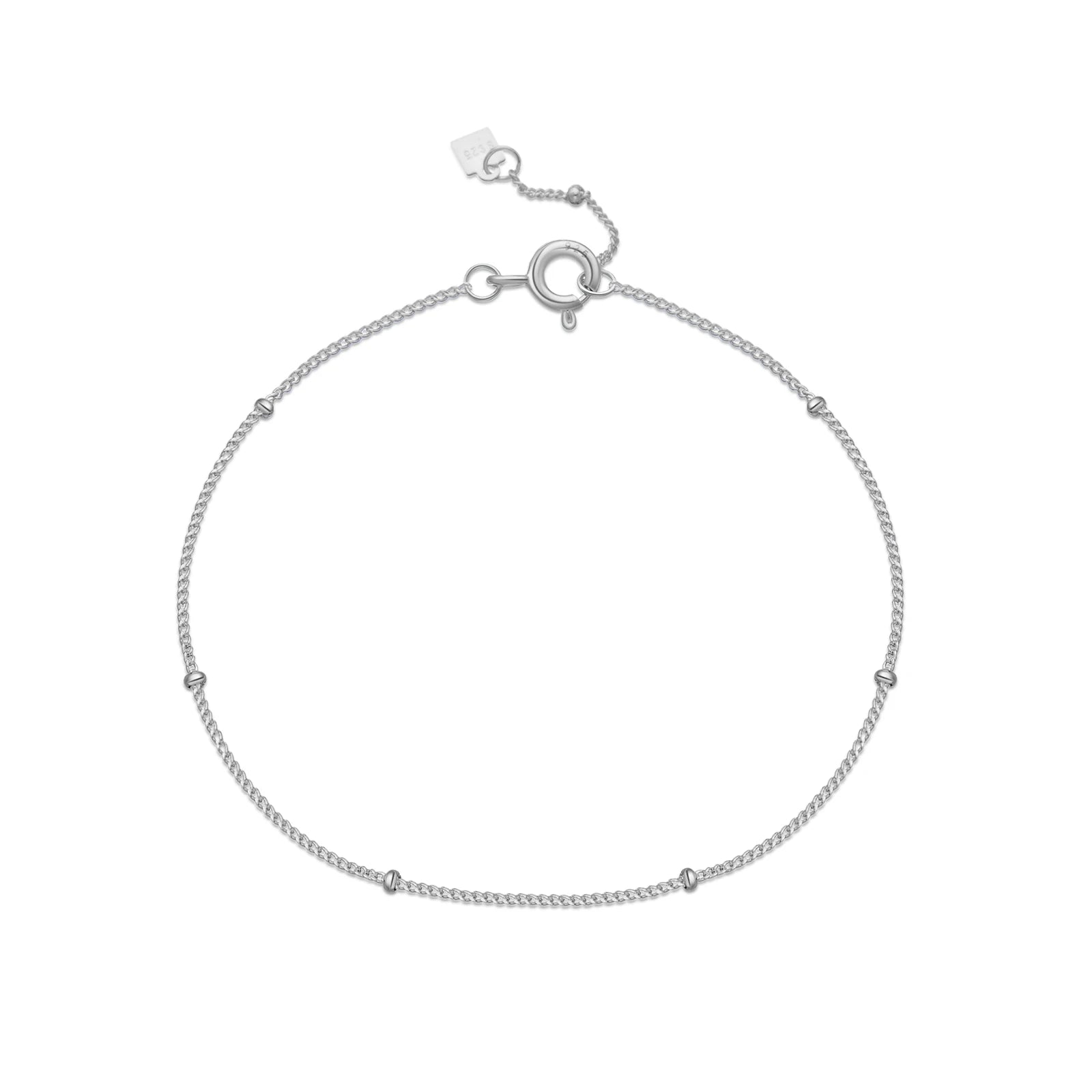 Damen Armband aus 925 Sterling Silber – Zarte Perlen, vergoldet oder platinbeschichtet, schlicht und elegant
