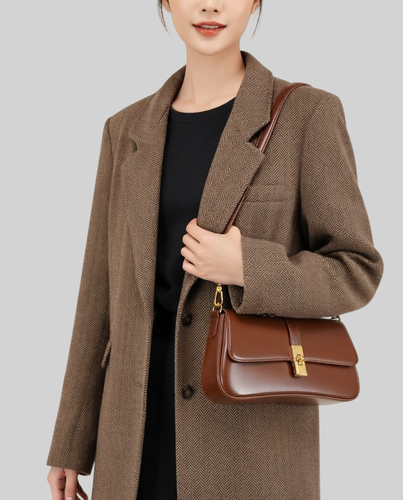 Damen Schultertasche aus Echtleder – Modern & Stilvoll – Crossbody