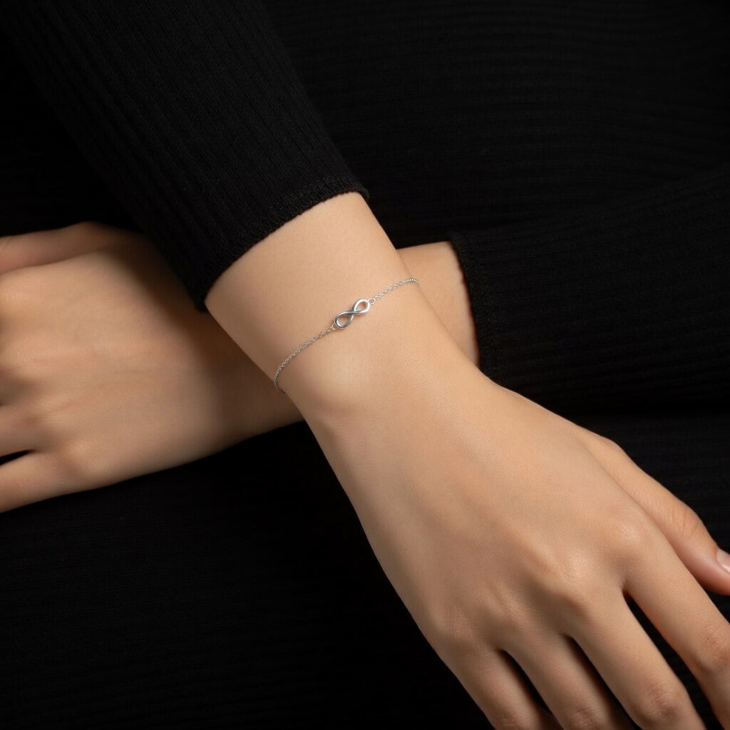 Damen Armband aus 925 Sterling Silber – Freundschaftskette vergoldet oder platinbeschichtet, elegant und minimalistisch
