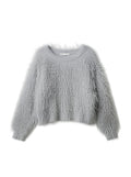 Eleganter Damen Pullover in weicher Plüschoptik