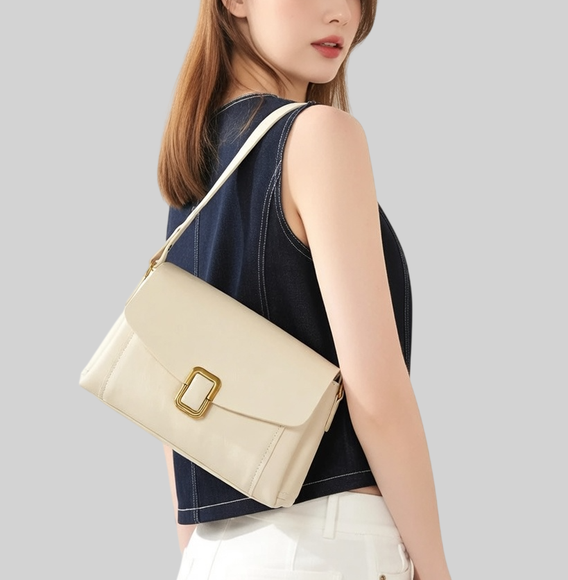 [15 % RABATT]  Damen Schultertasche aus Echtem Leder – Kleine Retro Umhängetasche, Elegant & Vielseitig