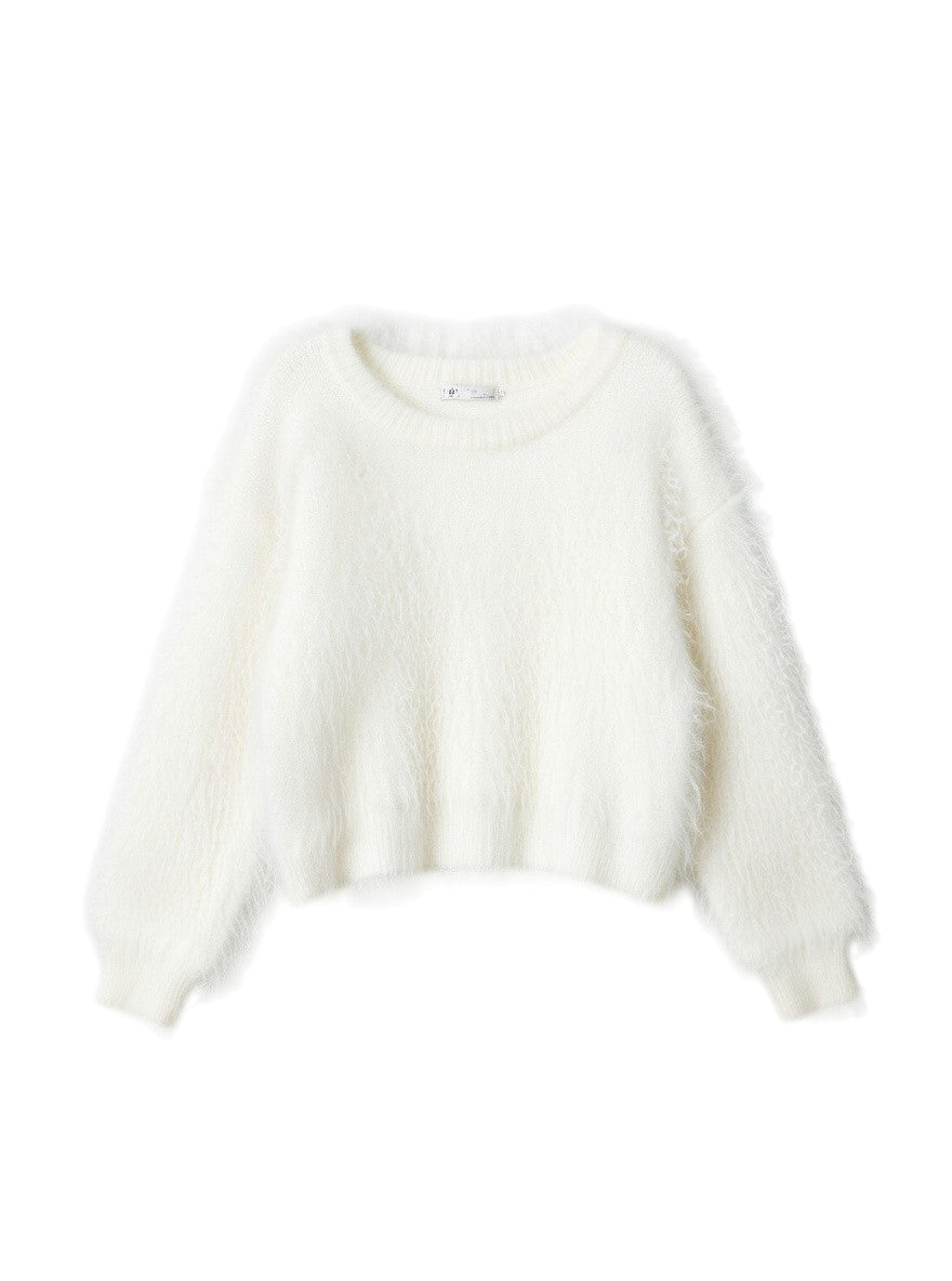 Eleganter Damen Pullover in weicher Plüschoptik