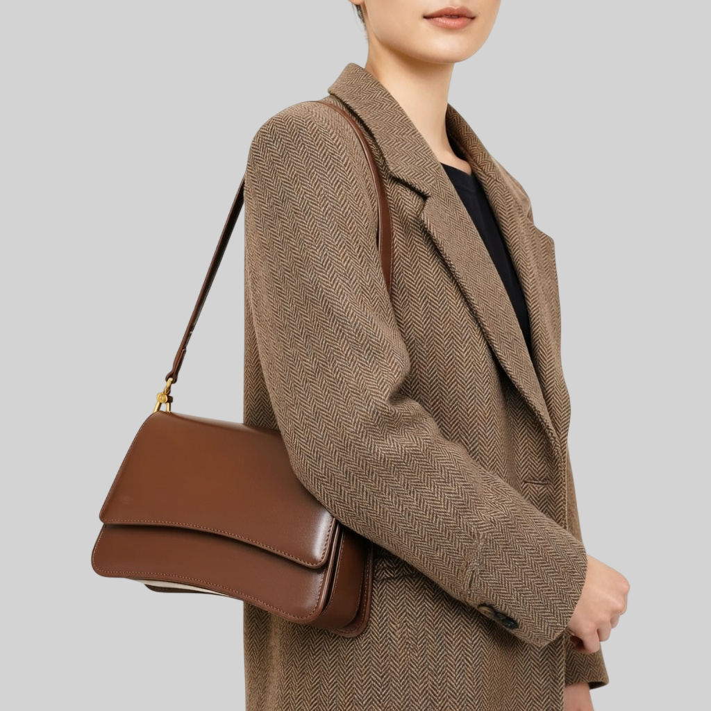 Elegante Damen Umhängetasche aus echtem Leder – Hochwertige Schulter- & Crossbody Tasche